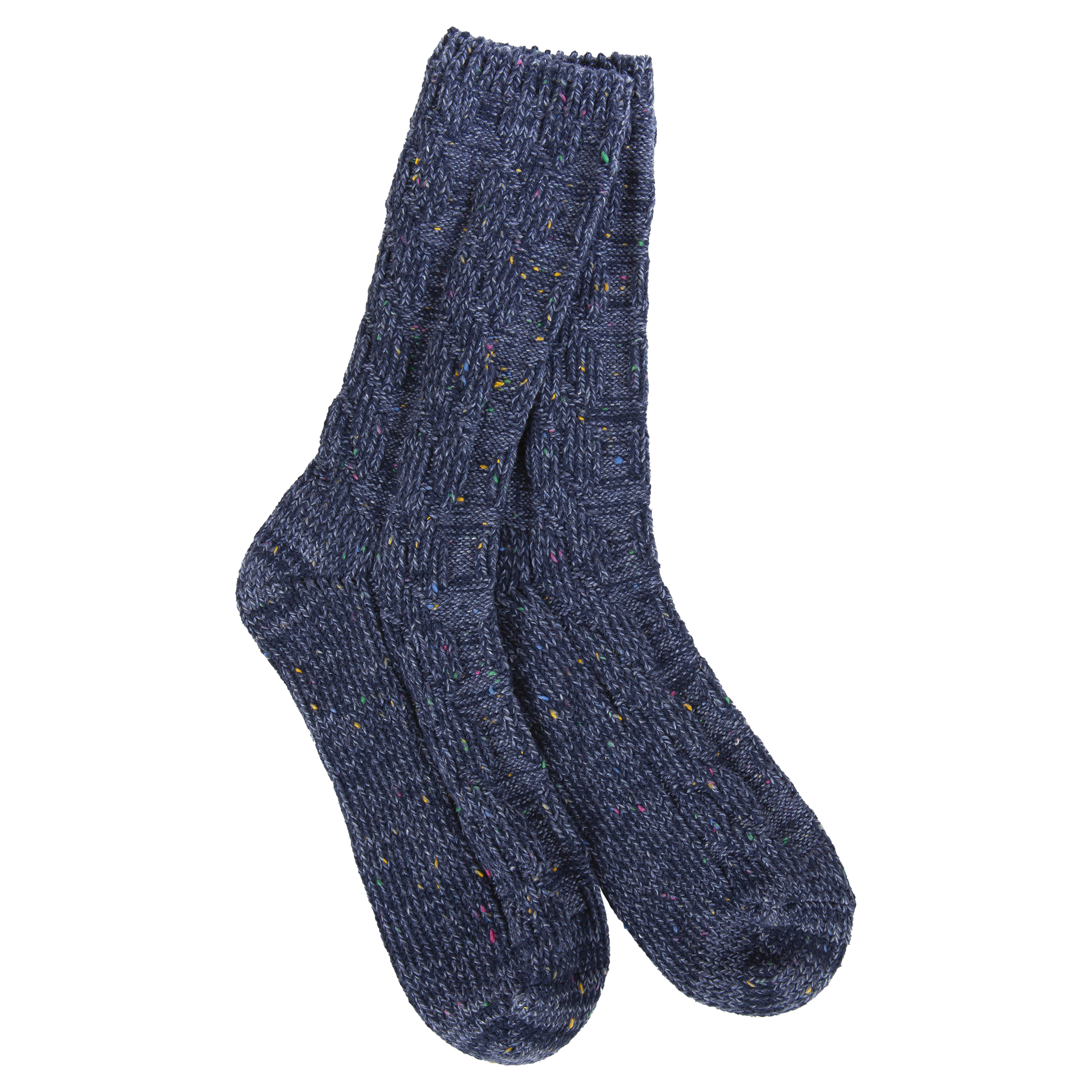 Weekend Ragg Cable Crew Denim Confetti