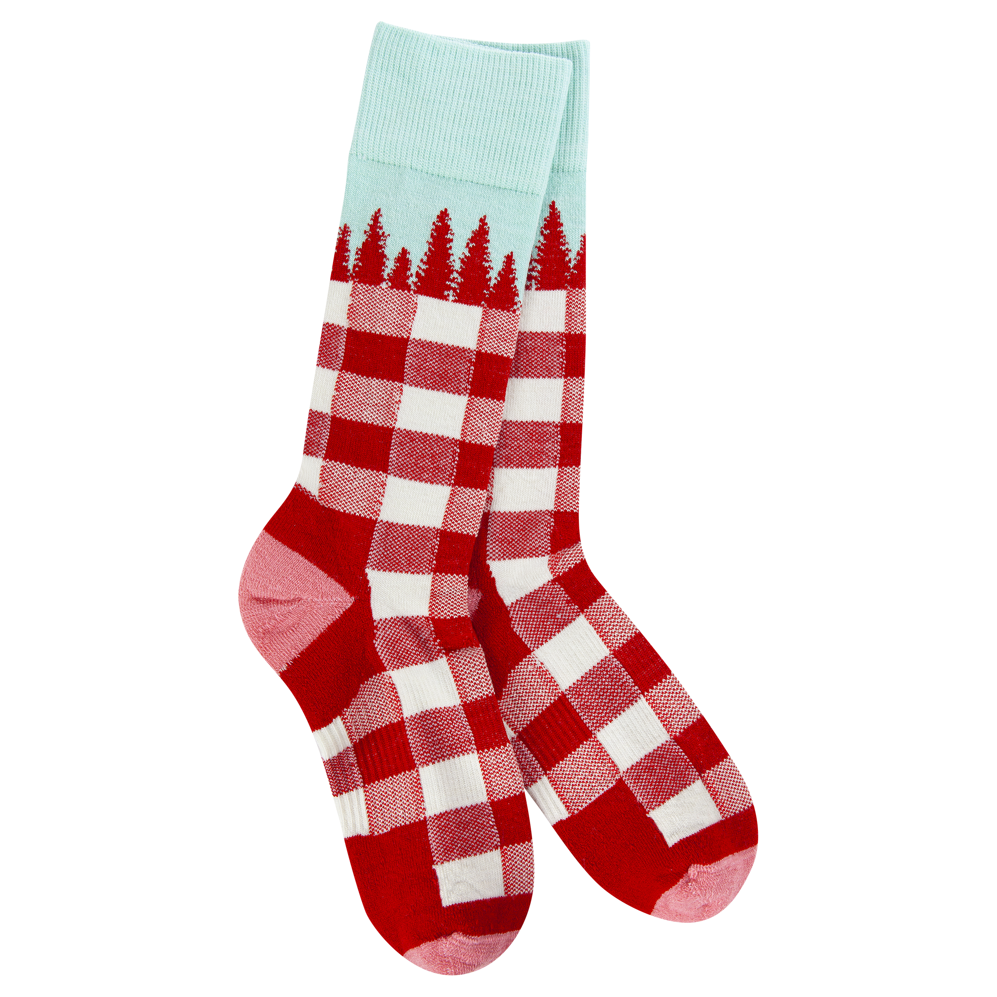 Woods Crew Red Tree Plaid