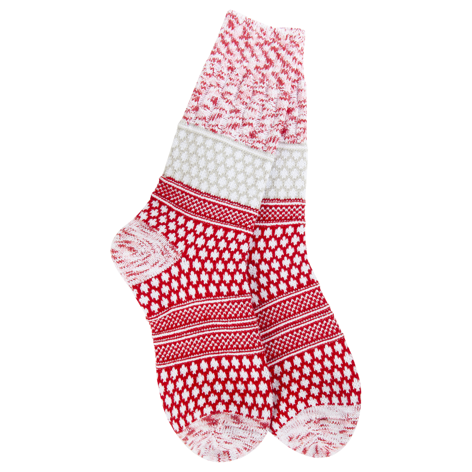 Holiday Gallery Textured Crew Peppermint Multi