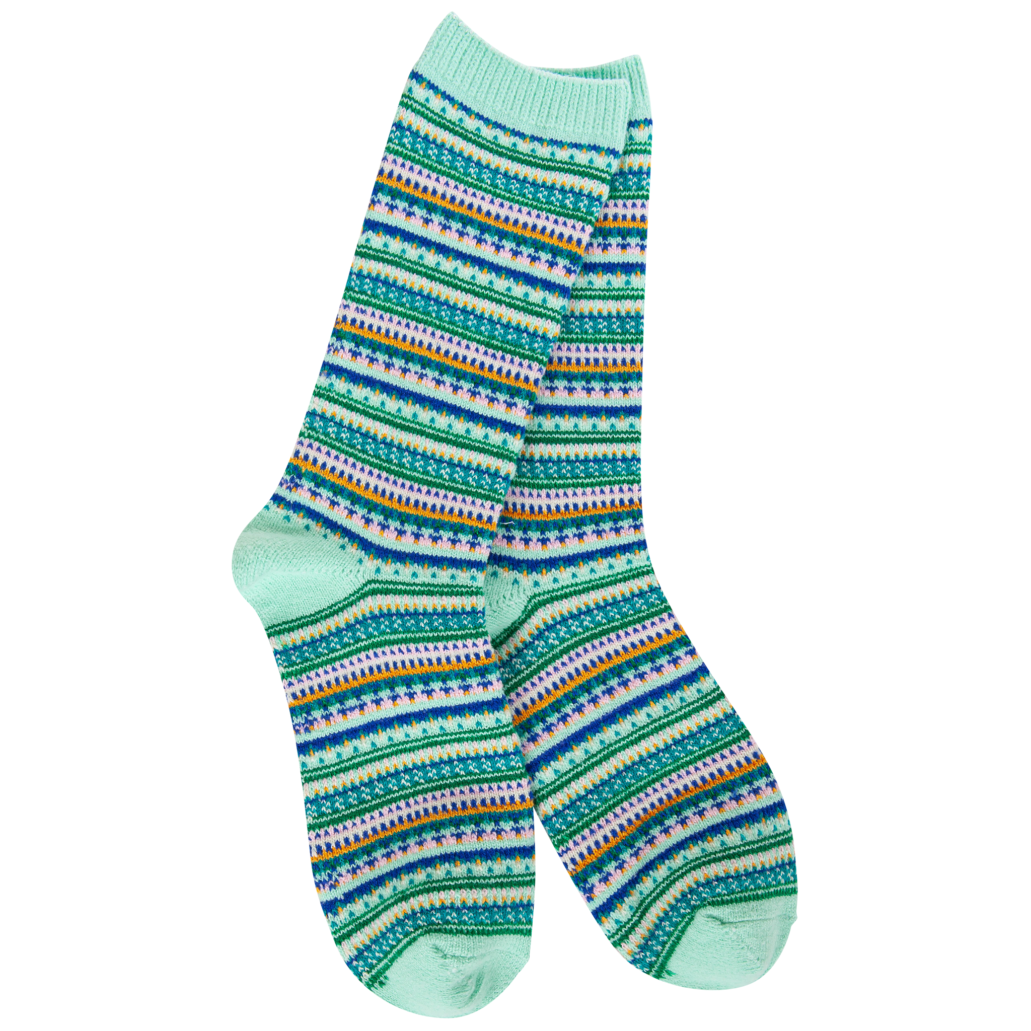 Weekend Boho Crew Mint Stripe
