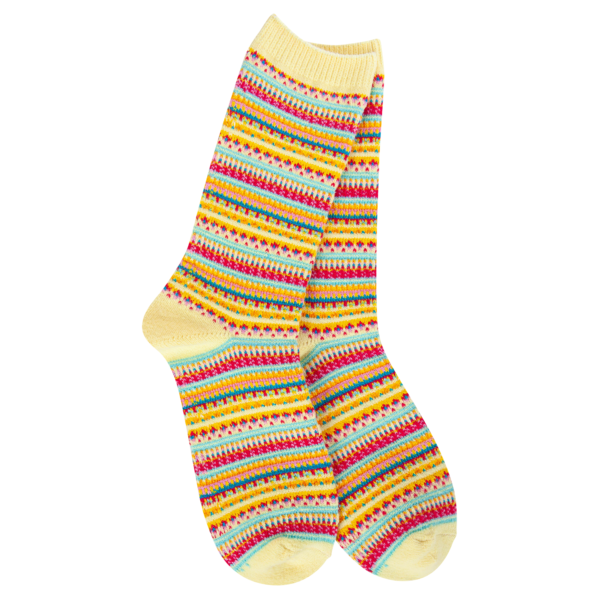 Weekend Boho Crew Yellow Stripe