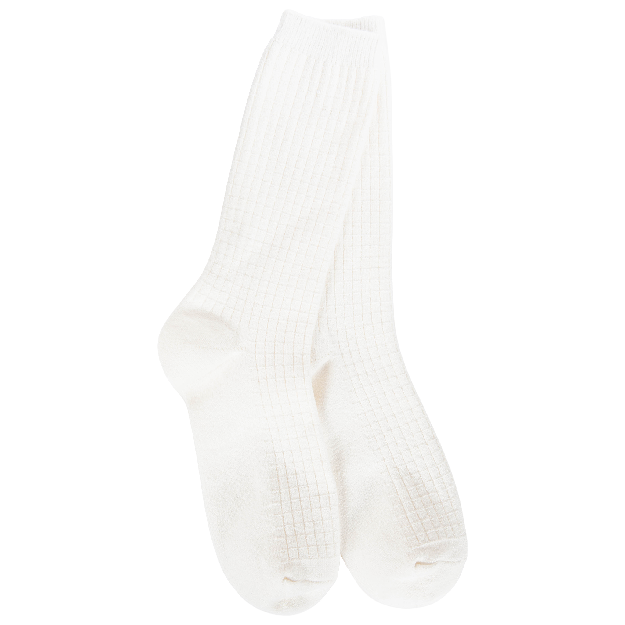 Weekend Waffle Stripe Crew Ivory