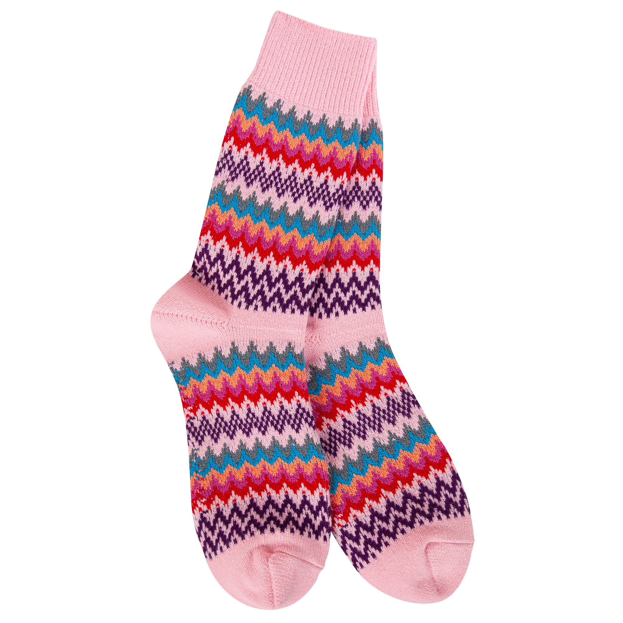 Weekend Zig Zag Crew Pink Multi